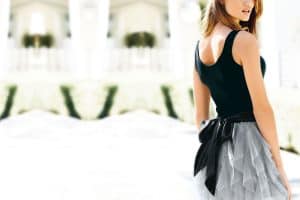 Fashionable woman standing